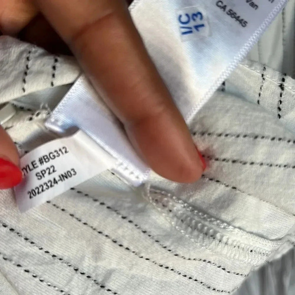 NEW J crew Button-up tie-waist top in stripe - Picture 7 of 9